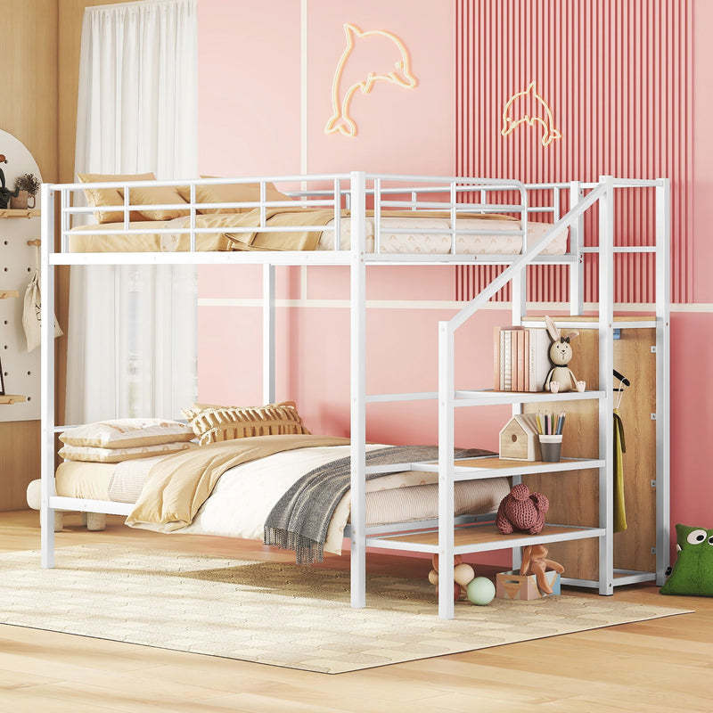 Bunk Bed With Lateral Storage Ladder And Wardrobe - R&R Furniture Gallery (Fountain Valley, CA)