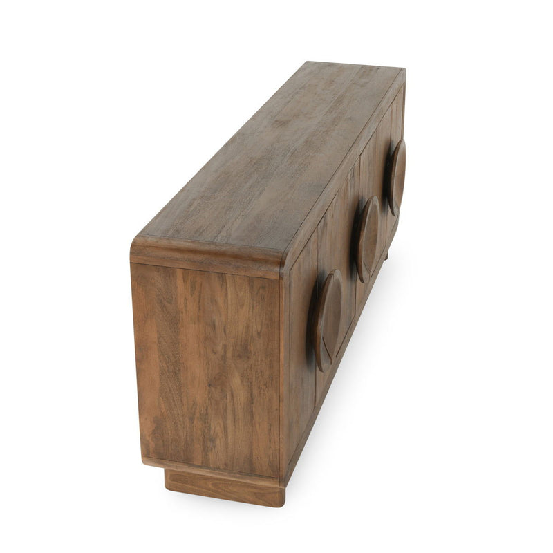 Vally - Wood 6 Door Buffet - Artisan Brown - R&R Furniture Gallery (Fountain Valley, CA)