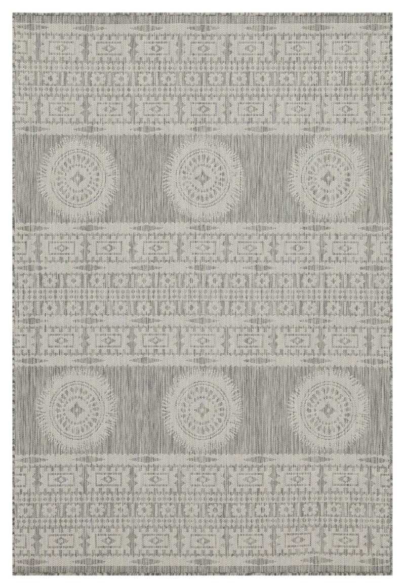 Sunshine - 5'3" X 7'3" Indoor, Outdoor Area Rug Polypropylene - Silver - R&R Furniture Gallery (Fountain Valley, CA)