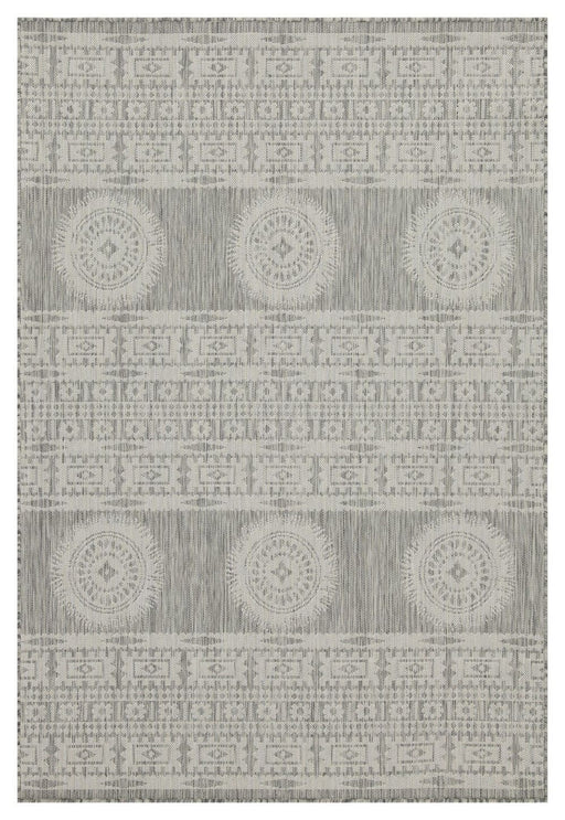 Sunshine - 5'3" X 7'3" Indoor, Outdoor Area Rug Polypropylene - Silver - R&R Furniture Gallery (Fountain Valley, CA)