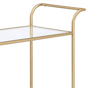 Kenda - Serving Cart - Clear Glass, Mirrored & Gold - R&R Furniture Gallery (Fountain Valley, CA)
