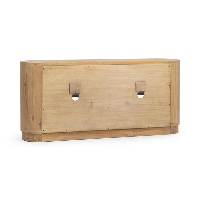 Classic Home Vander 4-door buffet with wooden finish, featuring sleek doors and ample storage space.