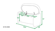 Fuji - Oval Storage Bench, Upholstered - Ivory White - R&R Furniture Gallery (Fountain Valley, CA)