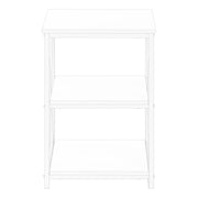 3 Tier Accent Table, Side Marble Look Contemporary & Modern - R&R Furniture Gallery (Fountain Valley, CA)