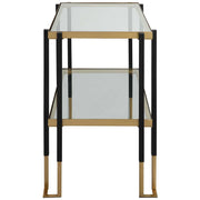Elegant glass console table by Uttermost with a sleek design, perfect for modern living room or entryway decor.