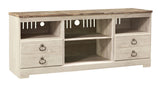Willowton - TV Stand With Fireplace Option - R&R Furniture Gallery (Fountain Valley, CA)