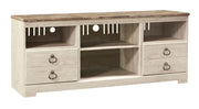 Willowton - TV Stand With Fireplace Option - R&R Furniture Gallery (Fountain Valley, CA)
