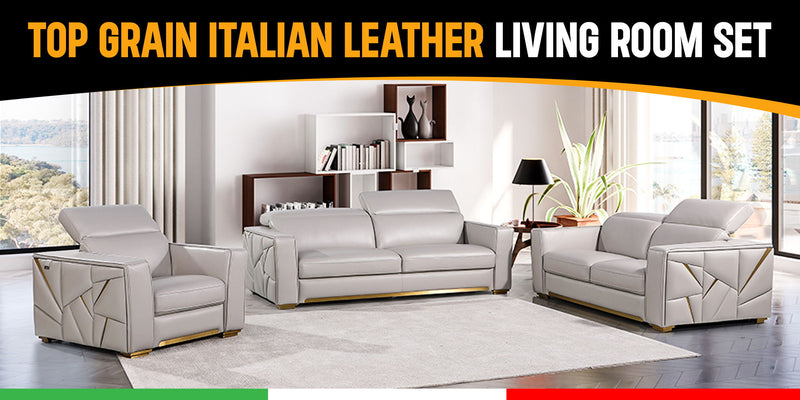 1120 - Leather Living Room Set - R&R Furniture Gallery (Fountain Valley, CA)