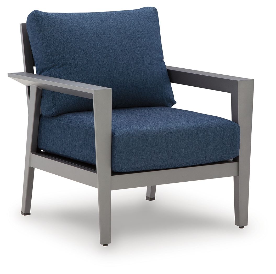 Gali - Sofa / Chairs / Table Set (Set of 4) - Gray / Blue - R&R Furniture Gallery (Fountain Valley, CA)