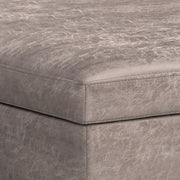 Owen - Multifunctional Square Coffee Table Storage Ottoman - R&R Furniture Gallery (Fountain Valley, CA)