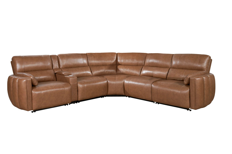 Parker Living Modesto modular power reclining sectional with adjustable headrests, featuring plush cushions and modern design.