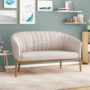 Mid Century Modern Loveseat With Channel Stitched Backrest - R&R Furniture Gallery (Fountain Valley, CA)