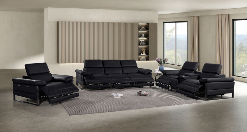 1246 - Modular Power Triple Reclining Sofa, Console Loveseat, And Chair Set With Power Headrests
