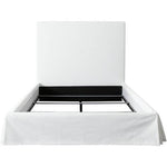 Savannah 58" Eastern King Slipcover Bed in White Linen Fabric