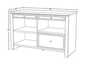 Boca - U Shape Desk With Credenza File And Hutch - Cottage White