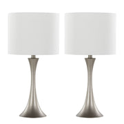 Set of two Lumi Source Lenuxe contemporary modern table lamps with sleek design and neutral color, perfect for stylish home lighting.