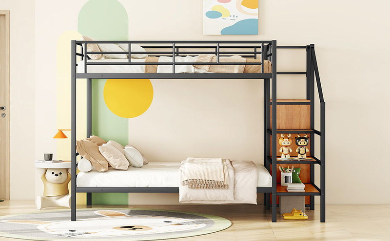 Bunk Bed With Lateral Storage Ladder And Wardrobe - R&R Furniture Gallery (Fountain Valley, CA)