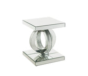Ornat - End Table - Mirrored & Faux Square Diamonds - R&R Furniture Gallery (Fountain Valley, CA)