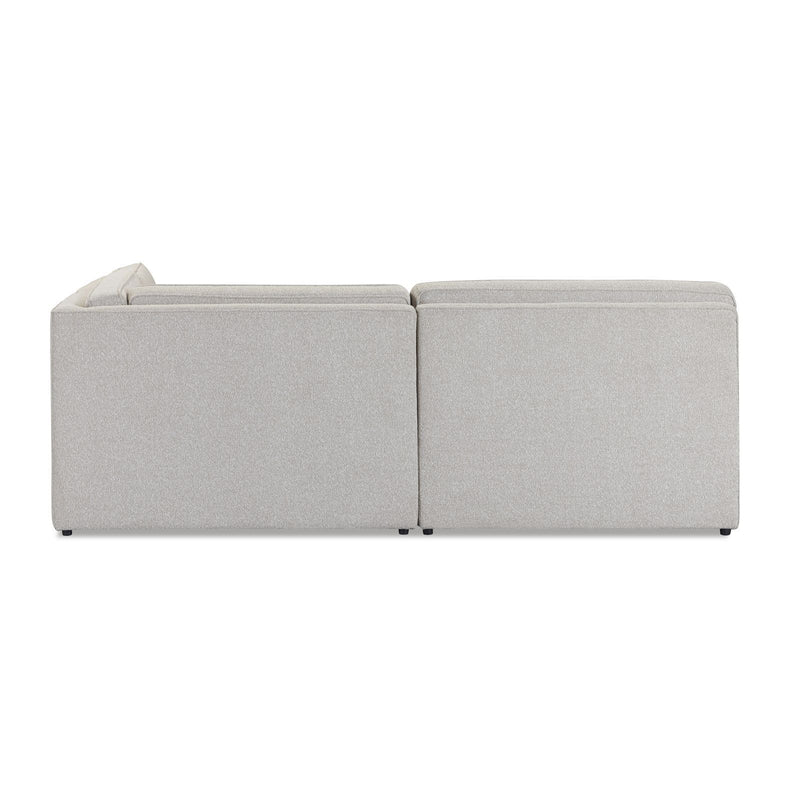 Yvette - 3-Piece Performance Boucle L-Sectional - Warm Gray - R&R Furniture Gallery (Fountain Valley, CA)