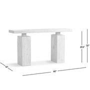 Jennifer Taylor Home Calder console table in natural wood finish with sleek, modern design and smooth surface.