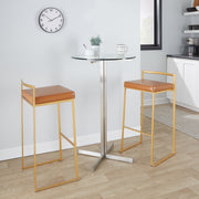 Lumi Source Fuji contemporary glam barstool with quality construction, featuring a sleek design and modern style.