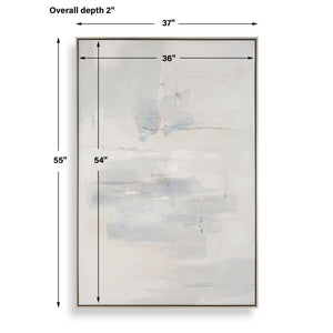 One And Only - Hand Painted Abstract Art - Blue / Brown / Gray / White
