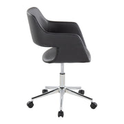 Lumi Source Margarite contemporary office task chair with cushioned seat and backrest, adjustable height, and modern design.