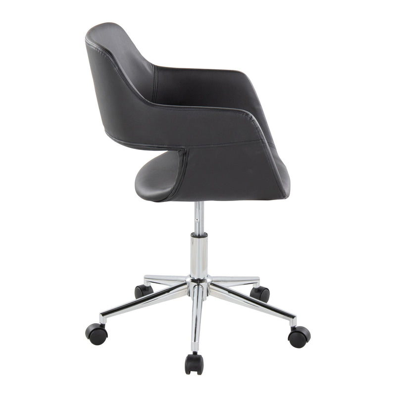 Lumi Source Margarite contemporary office task chair with cushioned seat and backrest, adjustable height, and modern design.