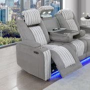 Duran - Power Reclining Sofa With Power Headrest - R&R Furniture Gallery (Fountain Valley, CA)