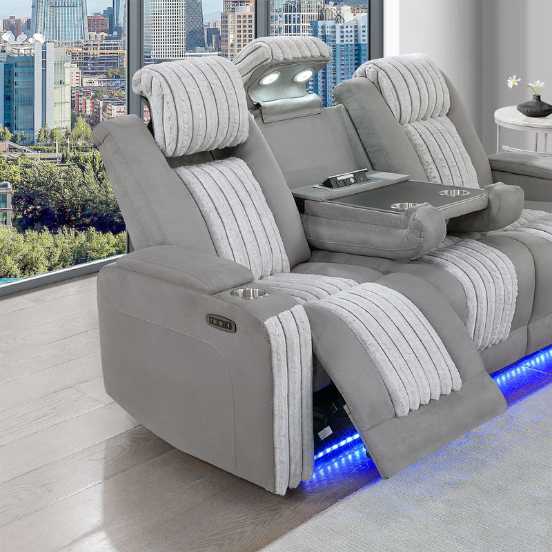 Duran - Power Reclining Sofa With Power Headrest - R&R Furniture Gallery (Fountain Valley, CA)