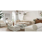 Zia 3PC Modular Sofa in Light Camel Performance Velvet Fabric
