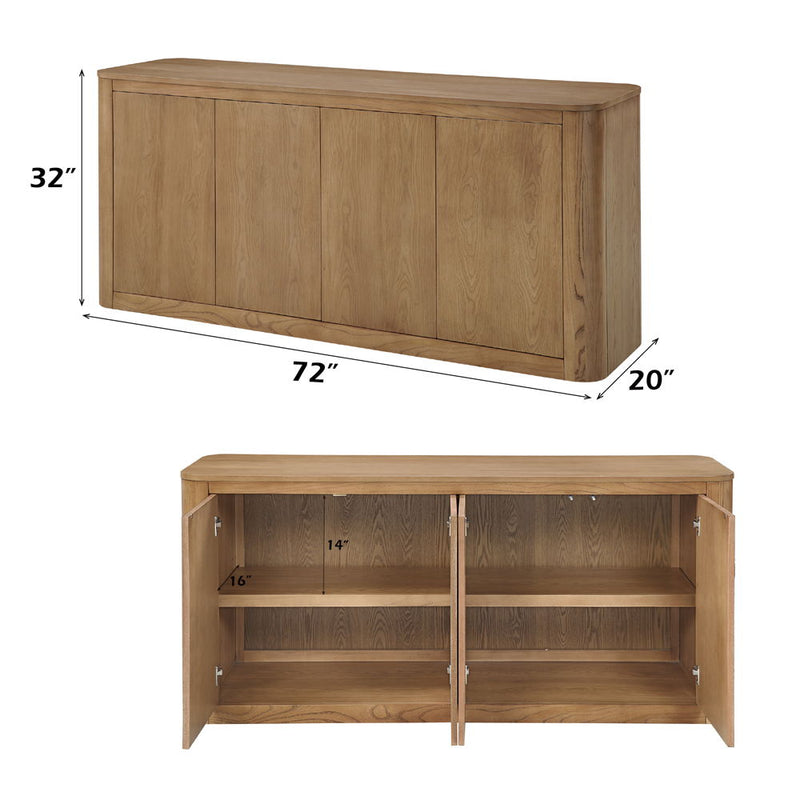 Zoey - Server - Oak - R&R Furniture Gallery (Fountain Valley, CA)