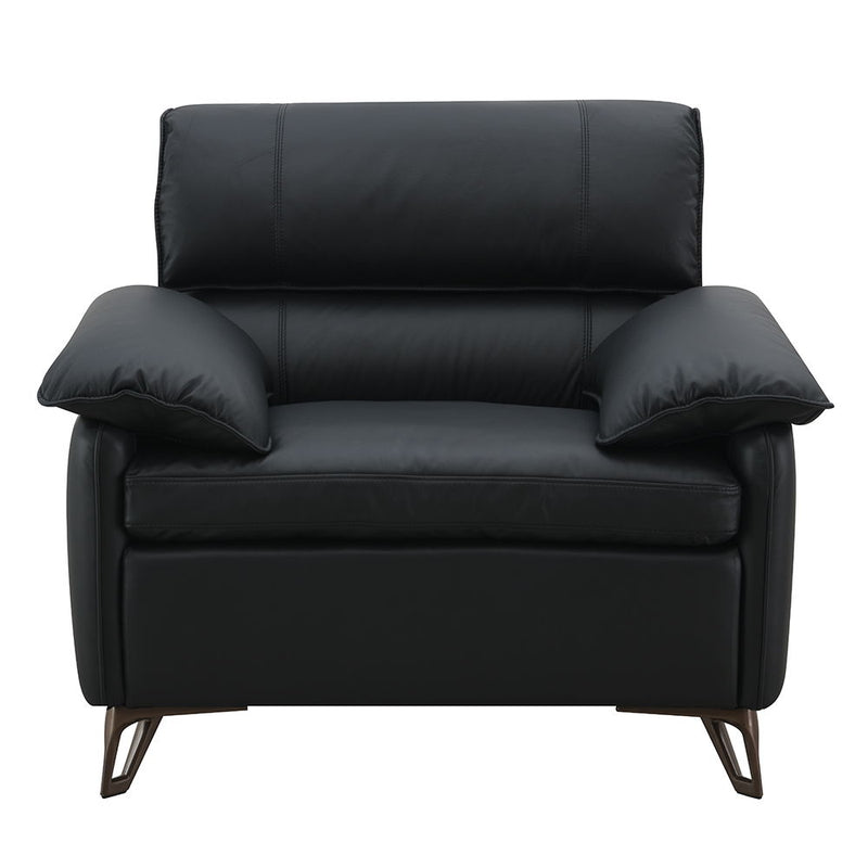 Eilene - Chair - Black Top Grain Leather - R&R Furniture Gallery (Fountain Valley, CA)