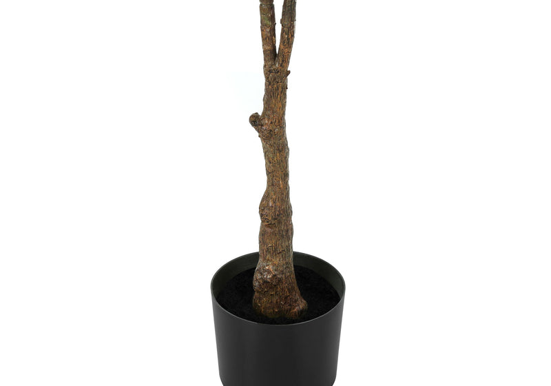 52" Tall, Artificial Plant, Rubber Tree, Indoor, Faux, Fake, Floor, Greenery, Potted, Real Touch, Decorative - Green / Black - R&R Furniture Gallery (Fountain Valley, CA)