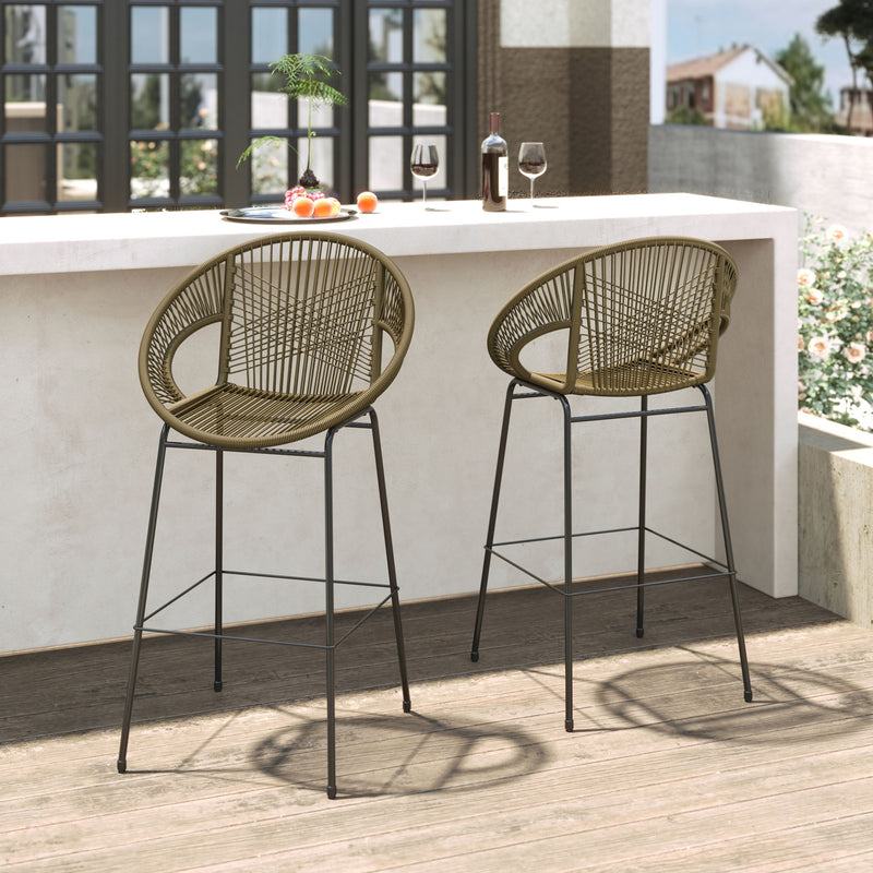 Ferrara - Outdoor Patio Barstool (Set of 2) - R&R Furniture Gallery (Fountain Valley, CA)