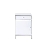 Ottey - Cabinet - White High Gloss & Gold - R&R Furniture Gallery (Fountain Valley, CA)