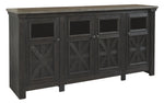 Tyler Creek - Extra Large TV Stand - Black / Gray - R&R Furniture Gallery (Fountain Valley, CA)