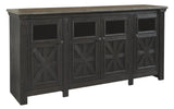 Tyler Creek - Extra Large TV Stand - Black / Gray - R&R Furniture Gallery (Fountain Valley, CA)