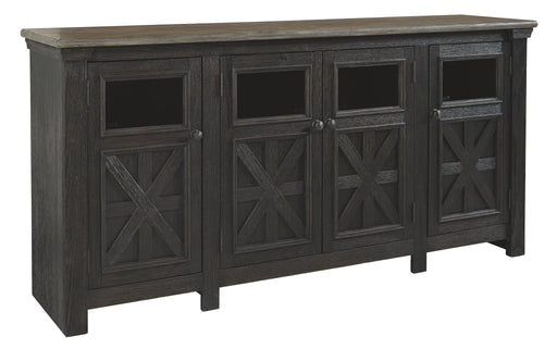 Tyler Creek - Extra Large TV Stand - Black / Gray - R&R Furniture Gallery (Fountain Valley, CA)