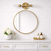 Reverie - Double Lights Bathroom Wall Sconce Over Mirror - Clear / Gold - R&R Furniture Gallery (Fountain Valley, CA)