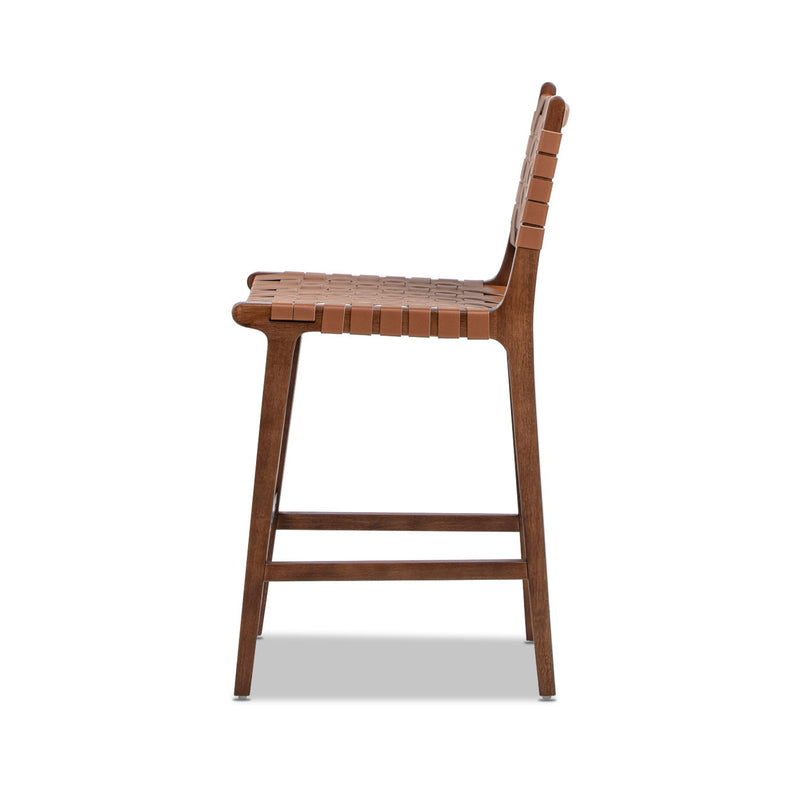 Andre - Counter Stool With Back - Pecan Brown - R&R Furniture Gallery (Fountain Valley, CA)