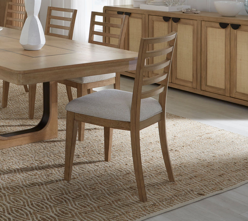 Escape - Console With Reversible Panel Doors - Glazed Natural Oak / Natural Cane - R&R Furniture Gallery (Fountain Valley, CA)