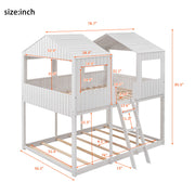 Bunk Bed With Roof, Window, Guardrail, Ladder - R&R Furniture Gallery (Fountain Valley, CA)
