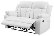 Glory Furniture Daria cozy padded reclining loveseat with plush cushions, perfect for relaxing in a modern living room setting.