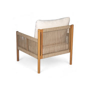 Modern Outdoor Woven Lounge Chair With Solid Wood Frame - Teak - R&R Furniture Gallery (Fountain Valley, CA)