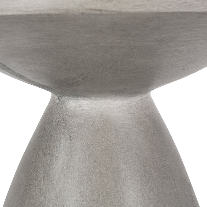 Lightweight concrete side table from Noble House, suitable for outdoor or indoor use, with a modern minimalist design.