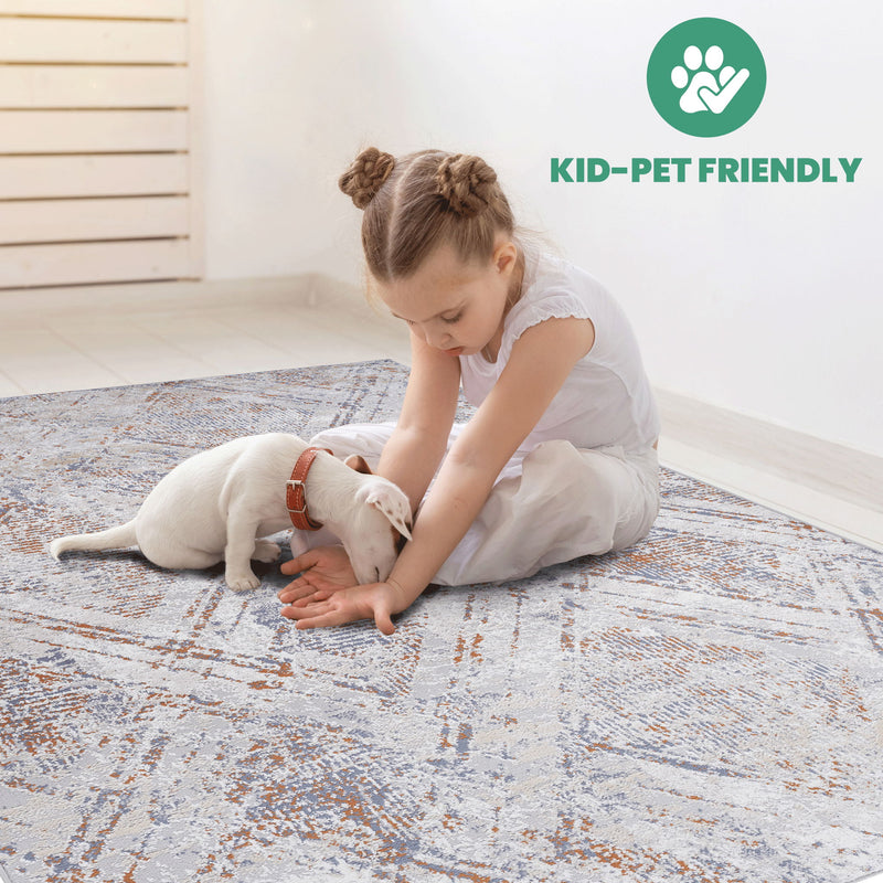Payas - 5' X 7' Geometric Area Rug - Beige
