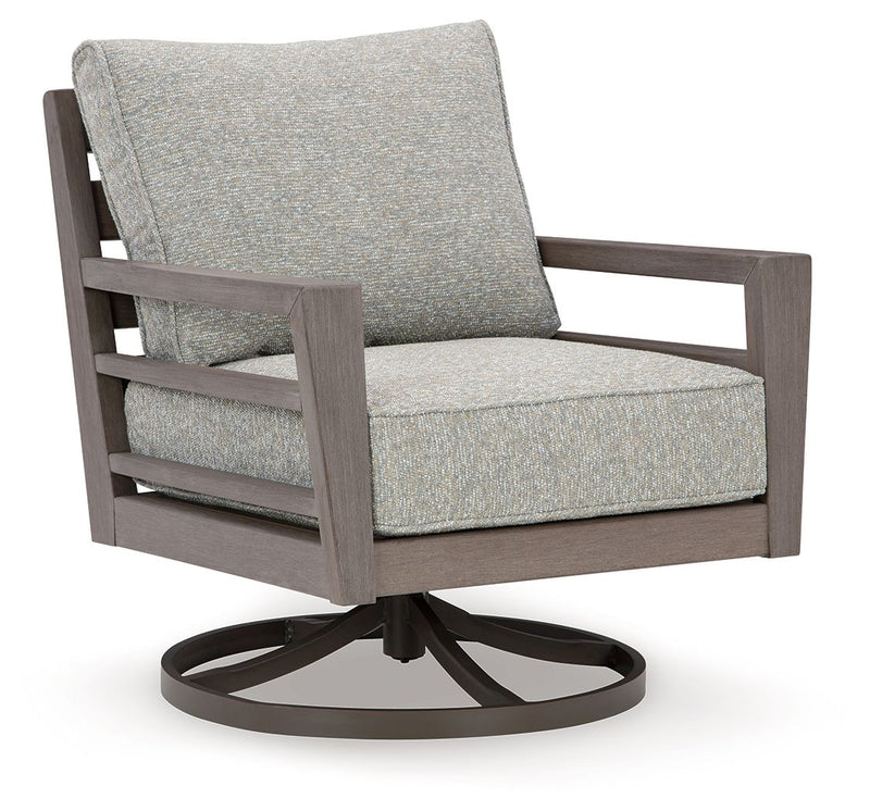 Hillside Barn - Swivel Lounge W/ Cushion - Gray / Brown - R&R Furniture Gallery (Fountain Valley, CA)