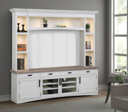 Americana Modern - TV Console with Hutch, Backpanel and LED Lights - R&R Furniture Gallery (Fountain Valley, CA)