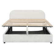 Upholstered Platform Bed With Hydraulic Storage System - R&R Furniture Gallery (Fountain Valley, CA)